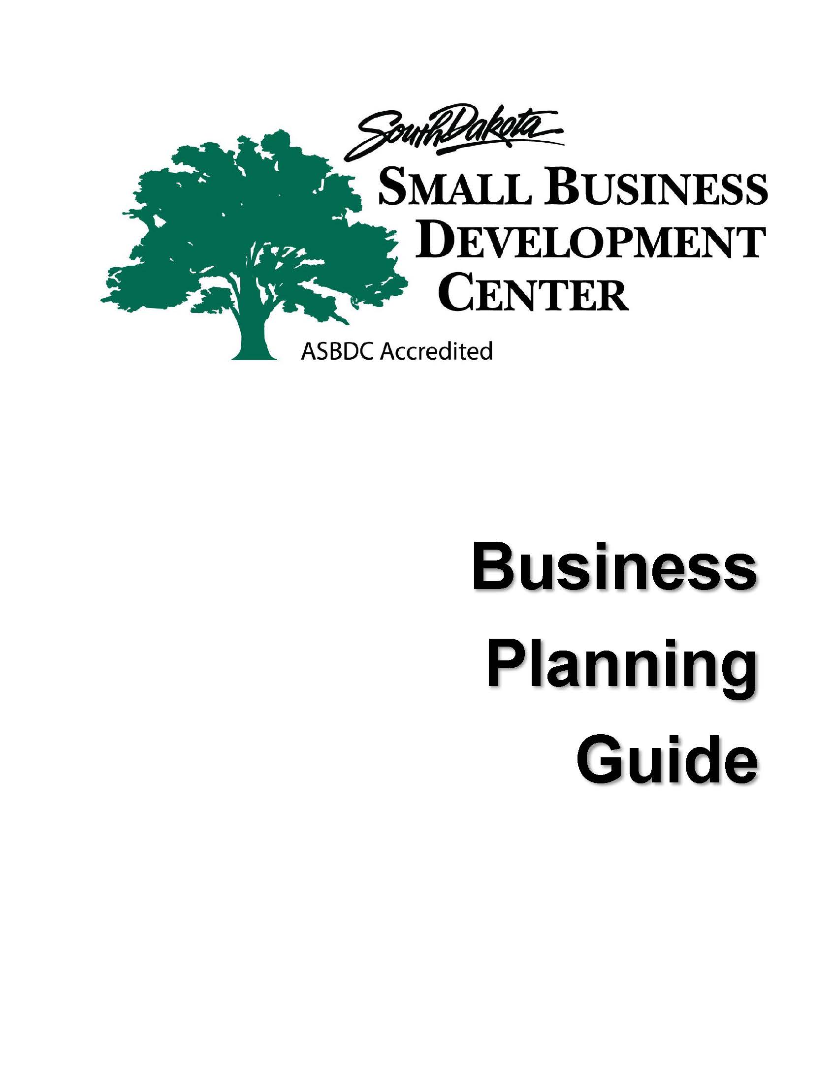 SD SBDC Business Planning Guide Cover